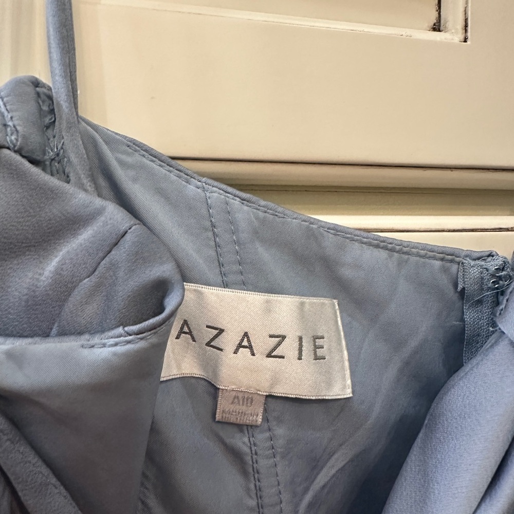 Azazie Saige Dusty Blue Dress - Picture 3 of 7